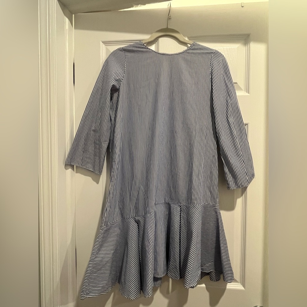 Zara Striped Dress with Asymmetrical Hem